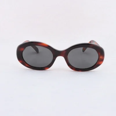 Oval Cat Eye Small Frame Sunglasses Tortoiseshell - etkick uk