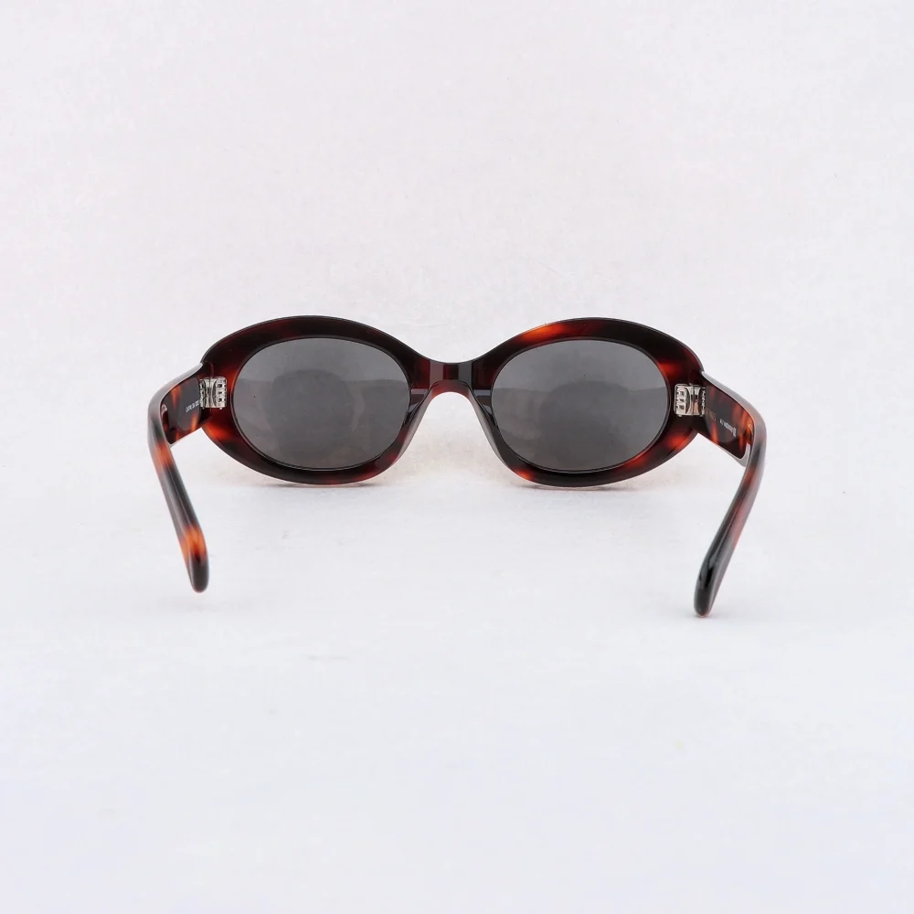 Oval Cat Eye Small Frame Sunglasses Tortoiseshell - etkick uk