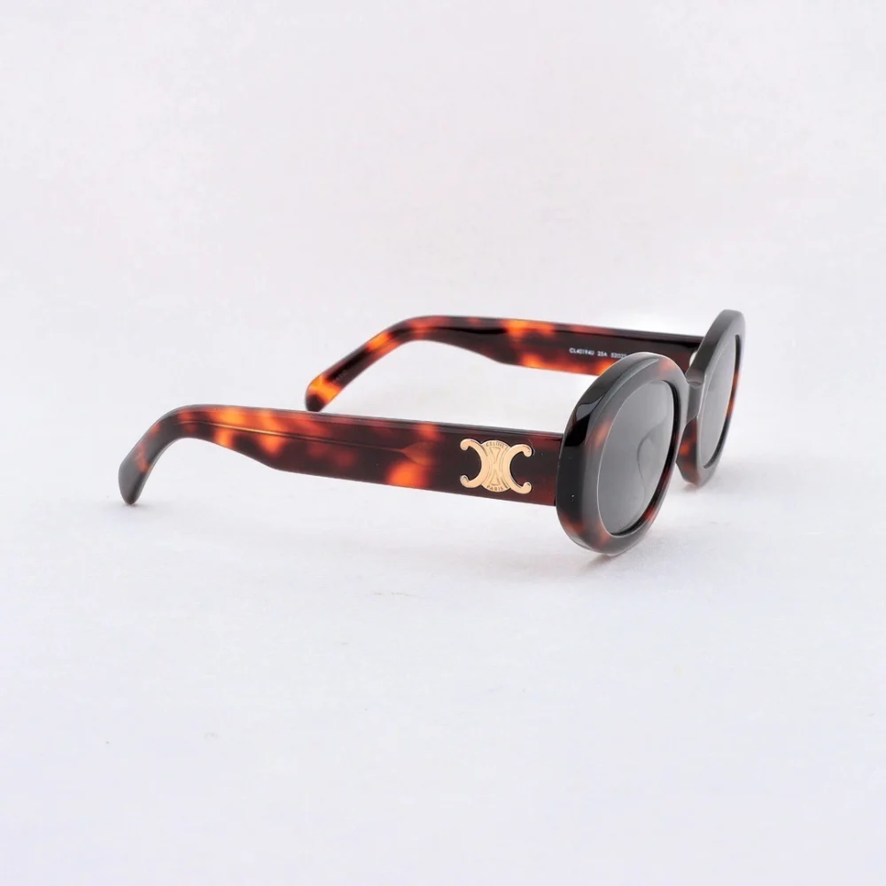 Oval Cat Eye Small Frame Sunglasses Tortoiseshell - etkick uk