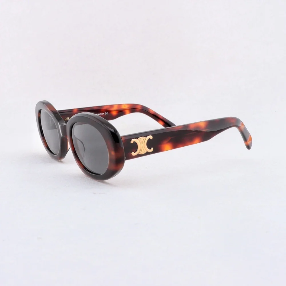 Oval Cat Eye Small Frame Sunglasses Tortoiseshell - etkick uk