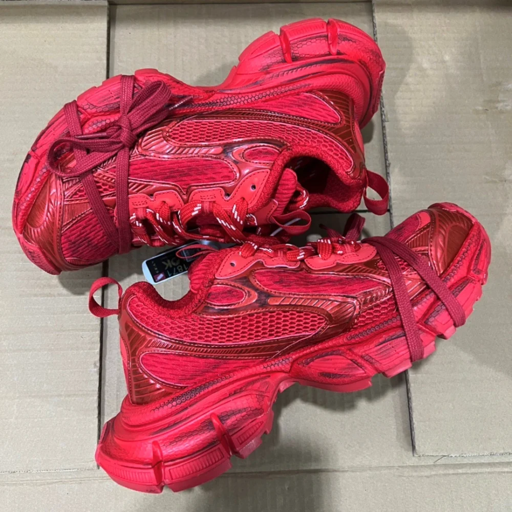 Balenciaga 3XL Sneakers Red REPS - etkick uk