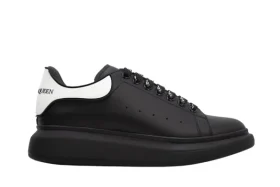 ALEXANDER MCQUEEN SHOW LEATHER PLATFORM TRAINERS – BLACK REPS