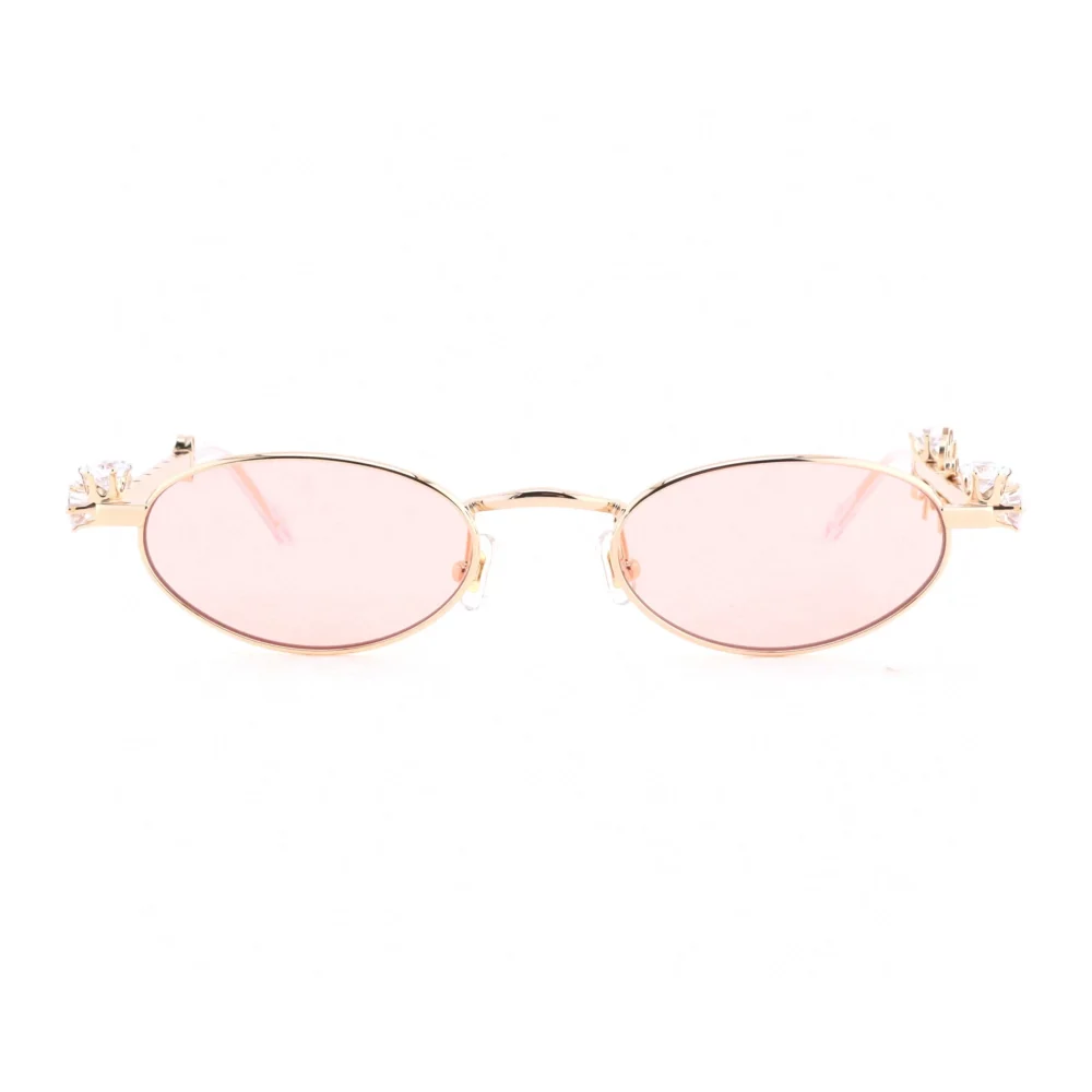 D’heygere Oval Optical Glasses White and Pink - etkick uk