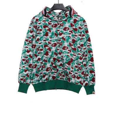 BAPE Green All-Over Monkey Head Camo Hoodie Reps - etkick uk