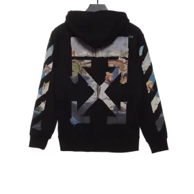 Off White Oil Painting Print Zip Hoodie Reps