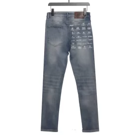 Balenciaga denim trousers with all-over logo Reps