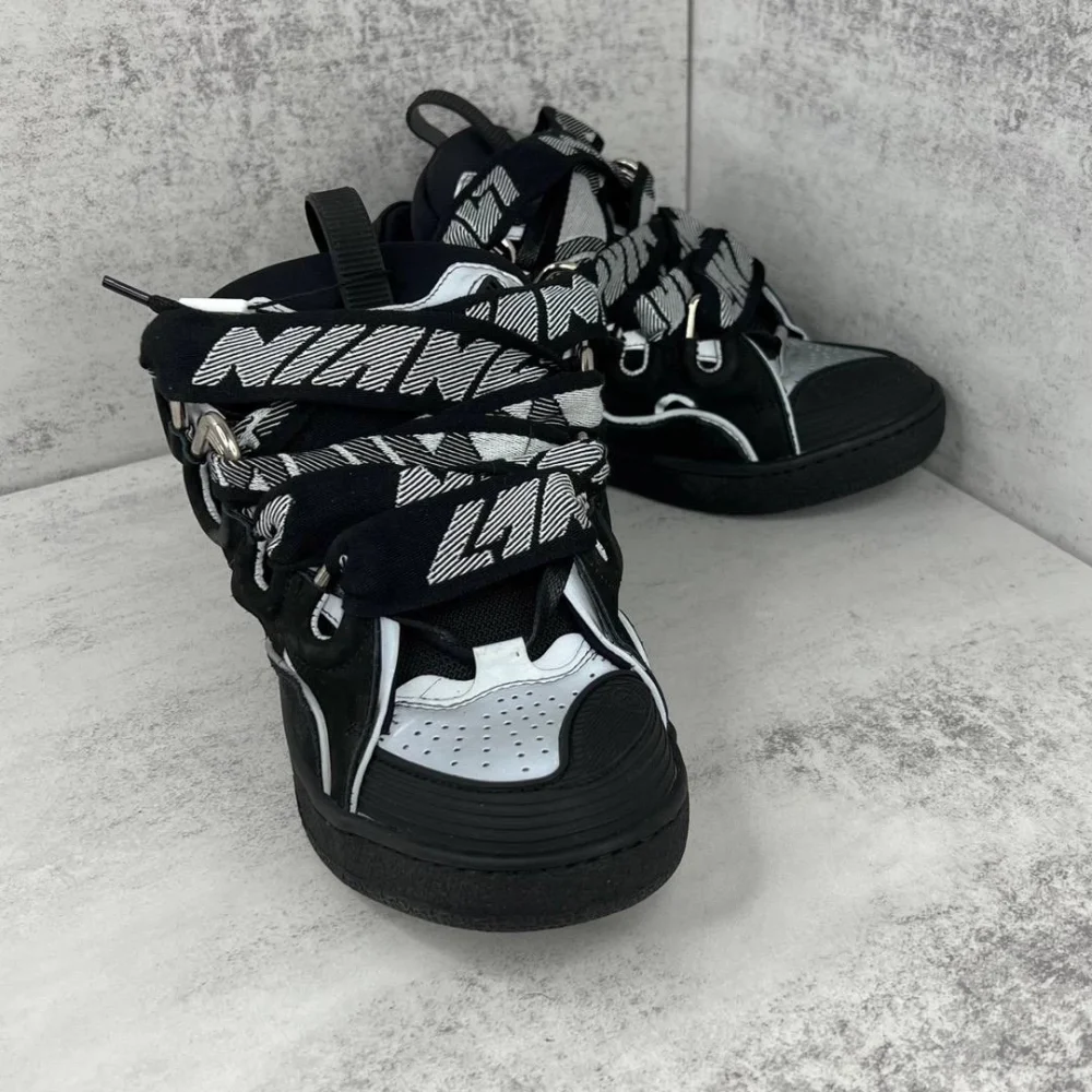 Lanvin Curb Chunky Leather Sneakers “Black” REPLICA - etkick uk