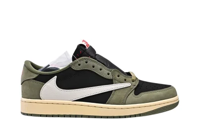 TOP Travis Scott x Jordan 1 Low OG ‚Black Olive‘ REPLICA