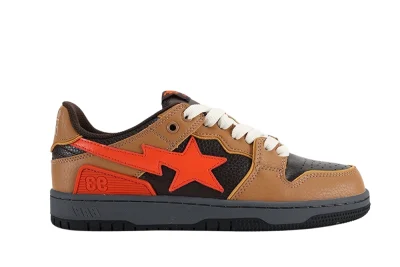 A Bathing Ape Bape SK8 Sta Brown Orange REPS - etkick uk