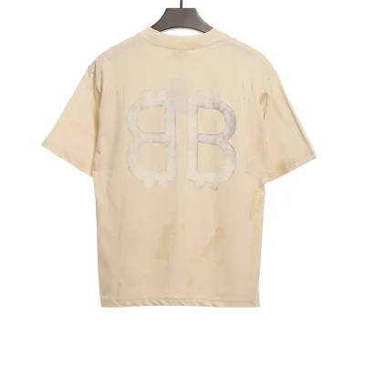 Balenciaga Distressed Crypto-Druck T-Shirt Reps - etkick uk