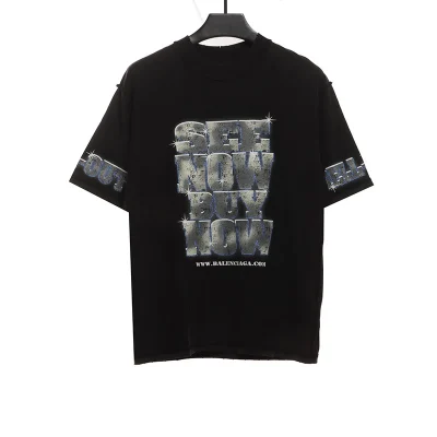 Balenciaga Distressed Snbn Inside-Out T-Shirt Reps - etkick uk