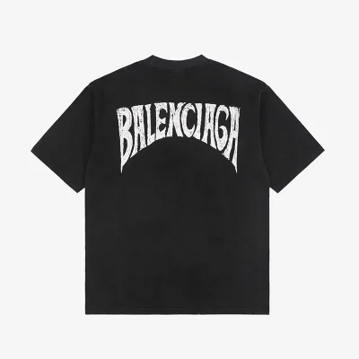 Balenciaga Hand-Drawn Logo Print T-Shirt Reps - etkick uk