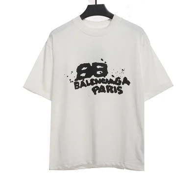 Balenciaga Hand-drawn BB print T-shirt Reps - etkick uk