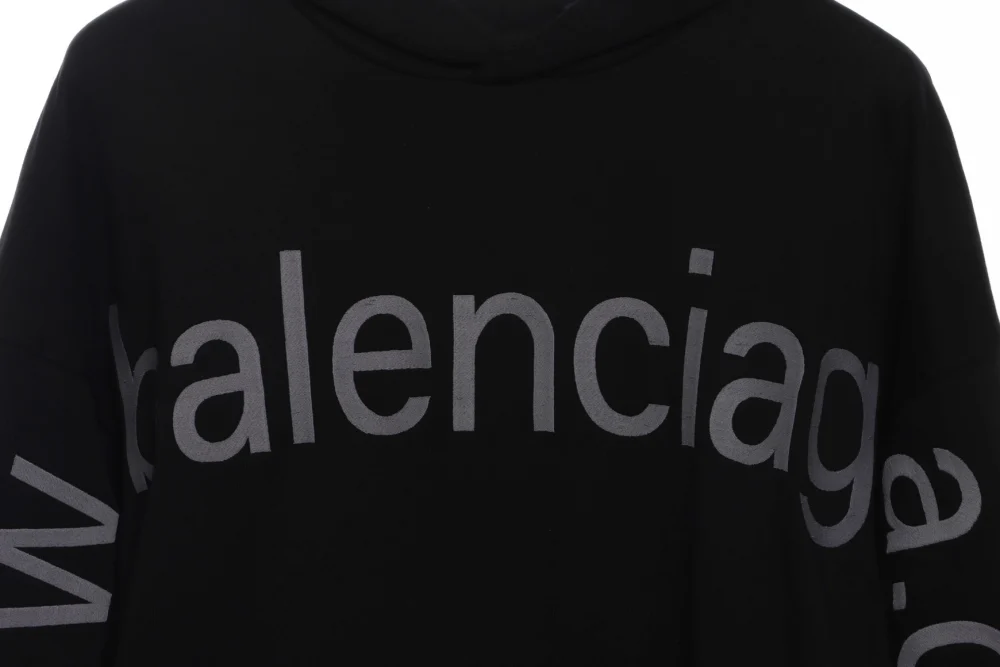 Balenciaga hoodie with logo print reps - etkick uk