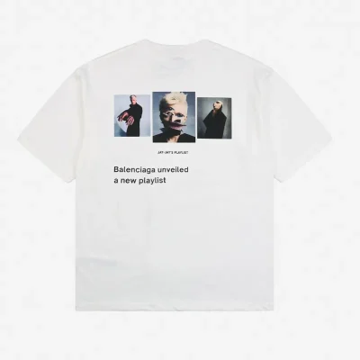 Balenciaga Musicnot Portrait Print T-Shirt Reps - etkick uk