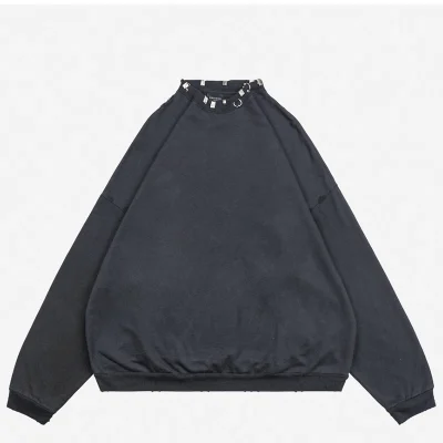 Balenciaga crew-neck sweatshirt in used look with iron hoop wash Reps - etkick uk