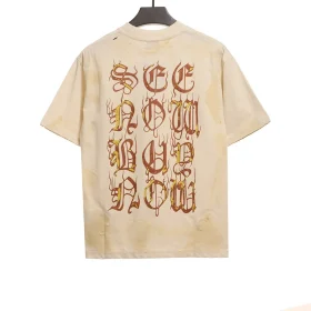 Balenciaga Mud-Colored Heavy Metal Print T-Shirt Reps