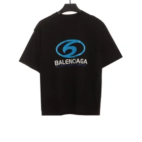 Balenciaga Surf-Print vorne und hinten T-Shirt Reps