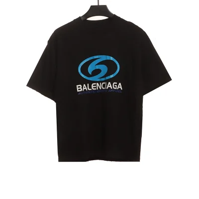 Balenciaga Surf-Print vorne und hinten T-Shirt Reps - etkick uk