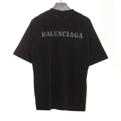 Balenciaga Of Blurred Logo Print T-Shirt Reps - etkick uk