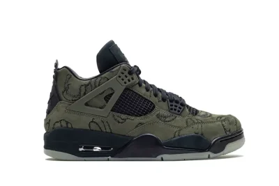 Best KAWS x Air Jordan 4 Retro Olive Black Replica - etkick uk