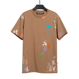 Palm Angel's splash of color with palm print T-shirt Reps