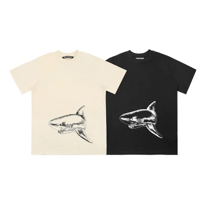 Palm Angels classic T-shirt with Broken Shark Reps - etkick uk