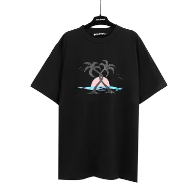 Palm Angels Umarmender Palmen-Druck T-Shirt Reps - etkick uk