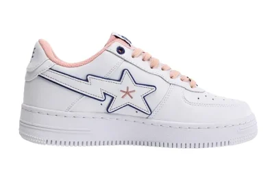 A Bathing Ape Bape Sta BAPY White Pink - etkick reps