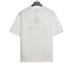 Balenciaga logo with hot diamonds on the front and back T-shirt reps