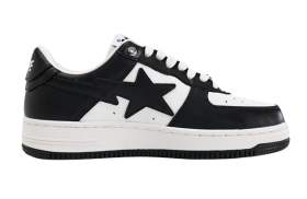 Top Bapesta #4 M1 ‘Black’ Matter Leahter Replica