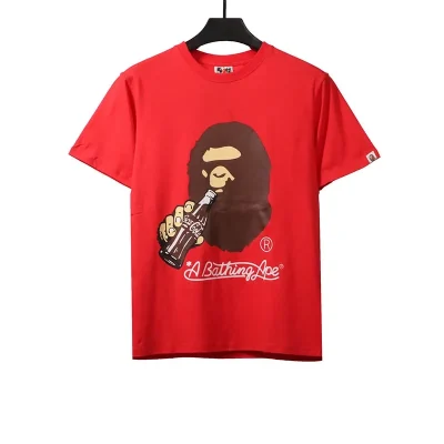 BAPE x Coca-Cola Monkey Head Print T-Shirt - etkick reps