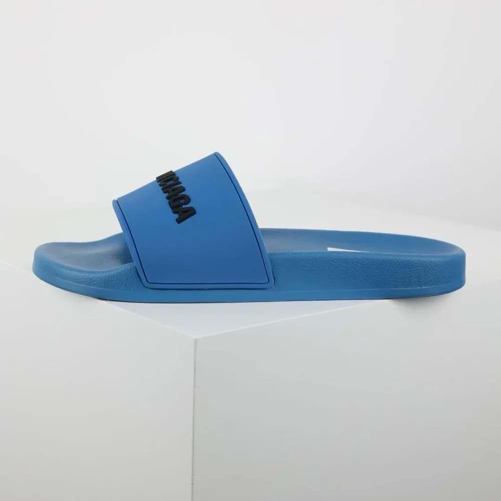 Balenciaga Flip-Flops mit Logo-Print Blue - etkick reps