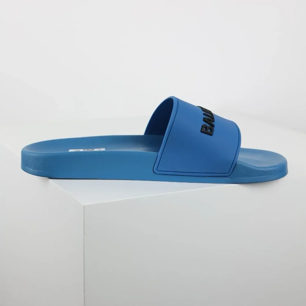 Balenciaga Flip-Flops mit Logo-Print Blue - etkick reps