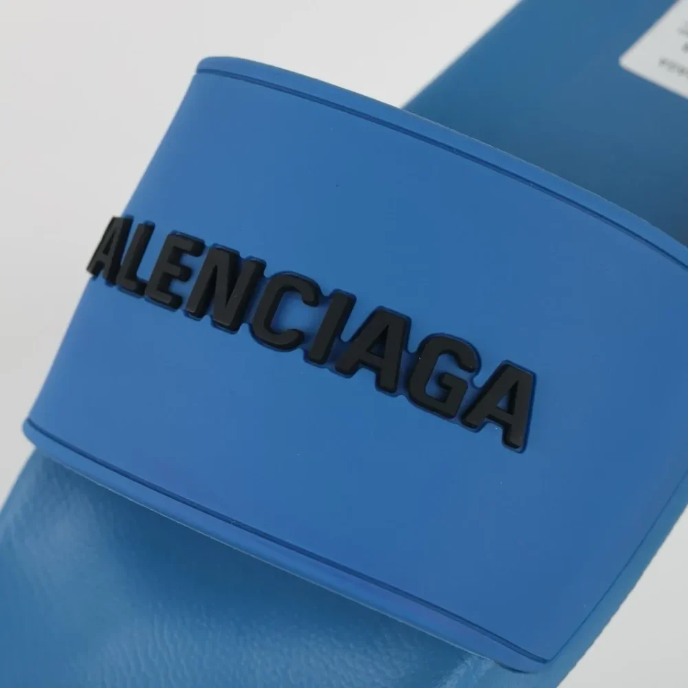 Balenciaga Flip-Flops mit Logo-Print Blue - etkick reps