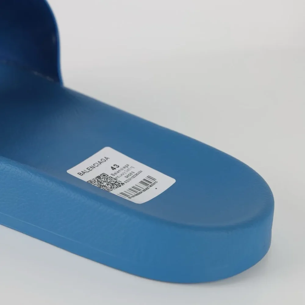 Balenciaga Flip-Flops mit Logo-Print Blue - etkick reps