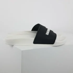 Balenciaga Flip-Flops with logo Print white and black