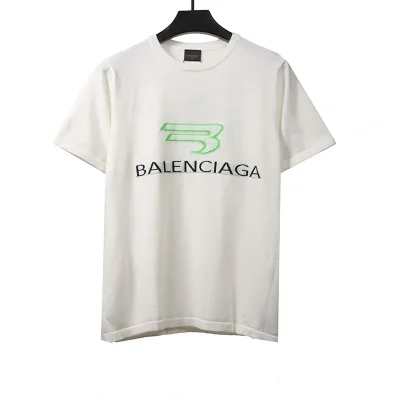 Balenciaga Green Letter LOGO T-shirt - etkick reps