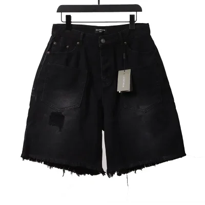 Balenciaga Reverse Pocket Denim Shorts - etkick reps