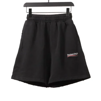 Balenciaga Shorts With Embroidered Label Logo - etkick reps