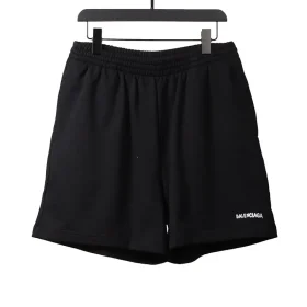 Balenciaga Shorts With Embroidered Label Logo