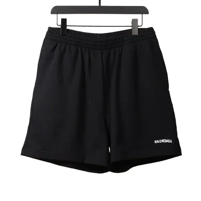 Balenciaga Shorts With Embroidered Label Logo - etkick reps