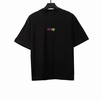 Balenciaga eBay Embroidery Co-Branded T-Shirt - etkick reps