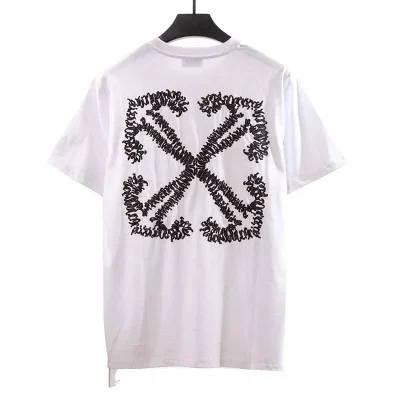 Off-White Embroidered Arrow Logo T-Shirt - etkick reps