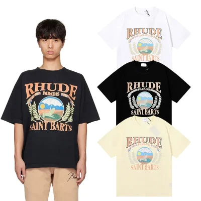 Rhude Beach Chair Print T-shirt - etkick reps