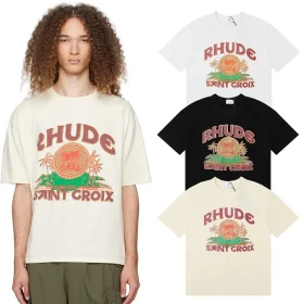 Rhude Saint Croix Coconut Tree Print T-Shirt