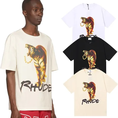 Rhude Tiger-Druck T-Shirt - etkick reps