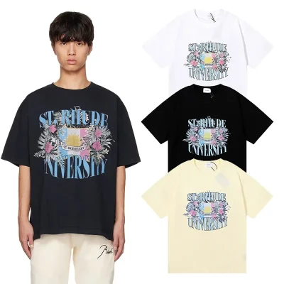 Rhude University Print T-Shirt - etkick reps