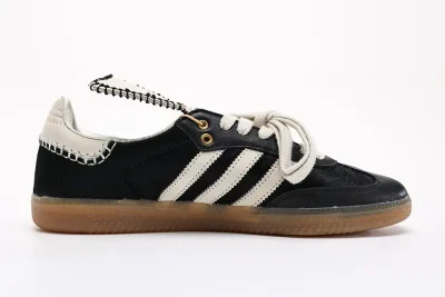 Samba Pony Tonal Low x Wales Bonner ‘Core Black’ - etkick reps