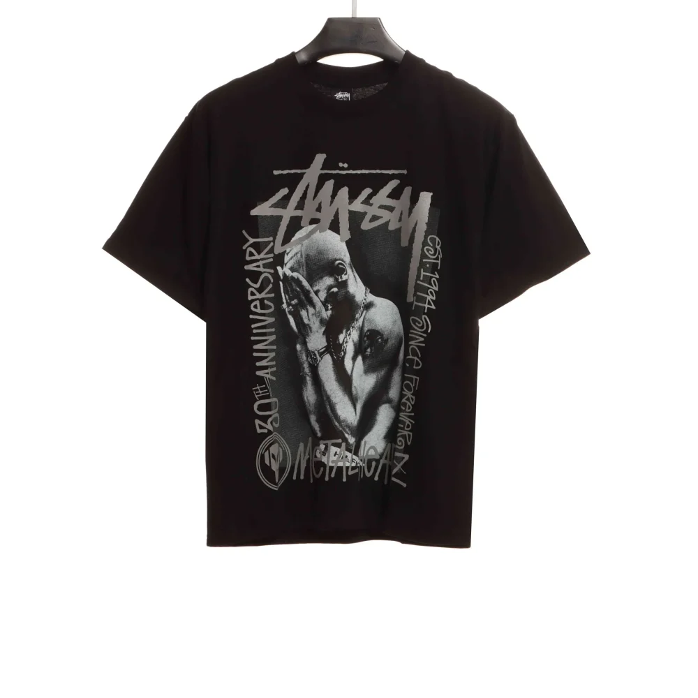 Stussy Reflective Character Print T-Shirt - etkick reps